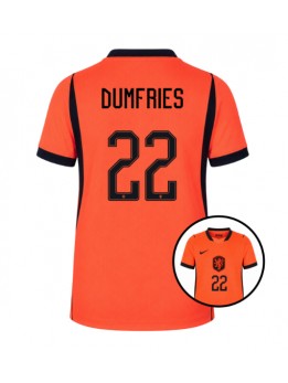 Billige Nederland Denzel Dumfries #22 Hjemmedrakt Dame VM 2026 Kortermet